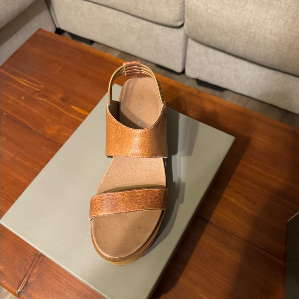 Antelope Fanny wedge. Size 40 (9.5 US size) Leather